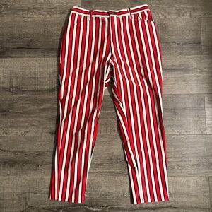 Vintage Red Striped Pants